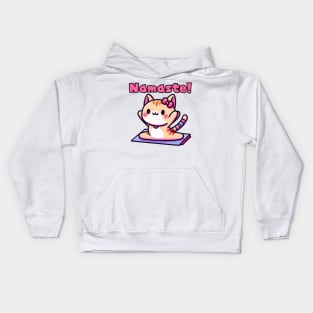 Meow Yoga instructor Kids Hoodie